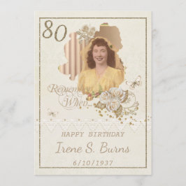 80ª Invitación a fiesta de cumpleaños