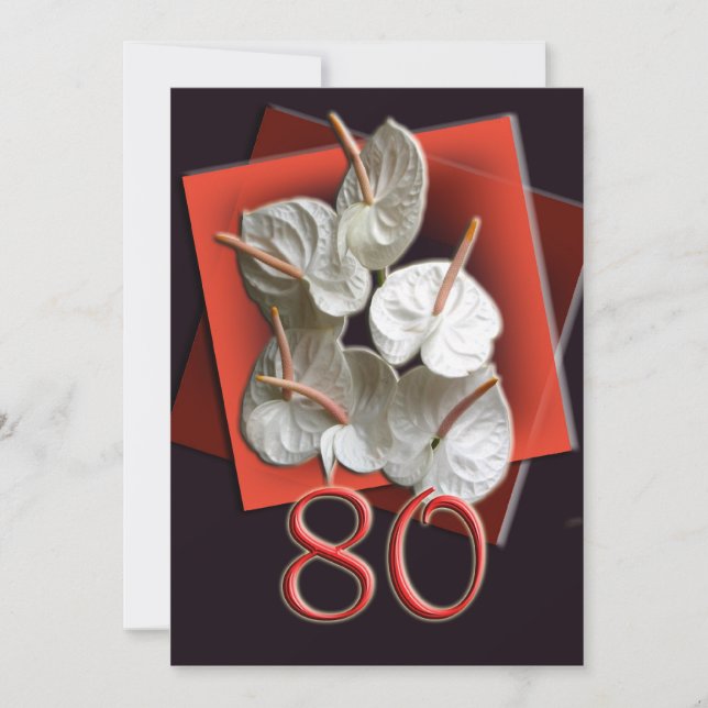 80ª Invitación a fiesta de cumpleaños (Anverso)