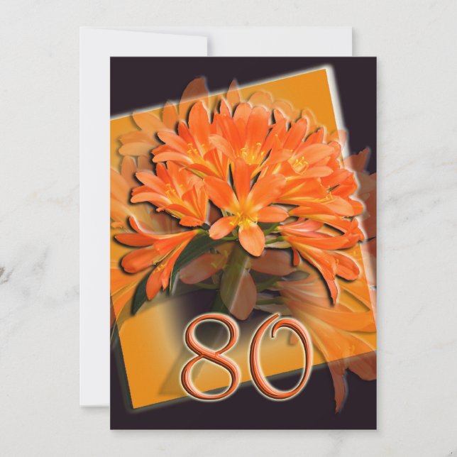 80ª Invitación a fiesta de cumpleaños (Anverso)