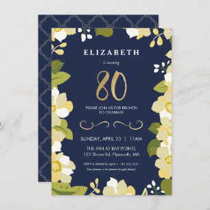 80ª Invitación por cumpleaños, 80º Personalizar