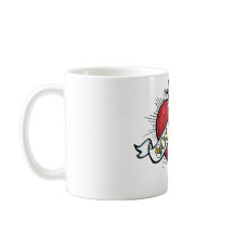 ¡801 Tejas, le amamos! taza de café