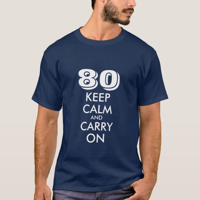 80.ª camiseta de cumpleaños para hombres | Mantene (Anverso)