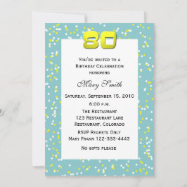 80.ª Confetti invitación de cumpleaños
