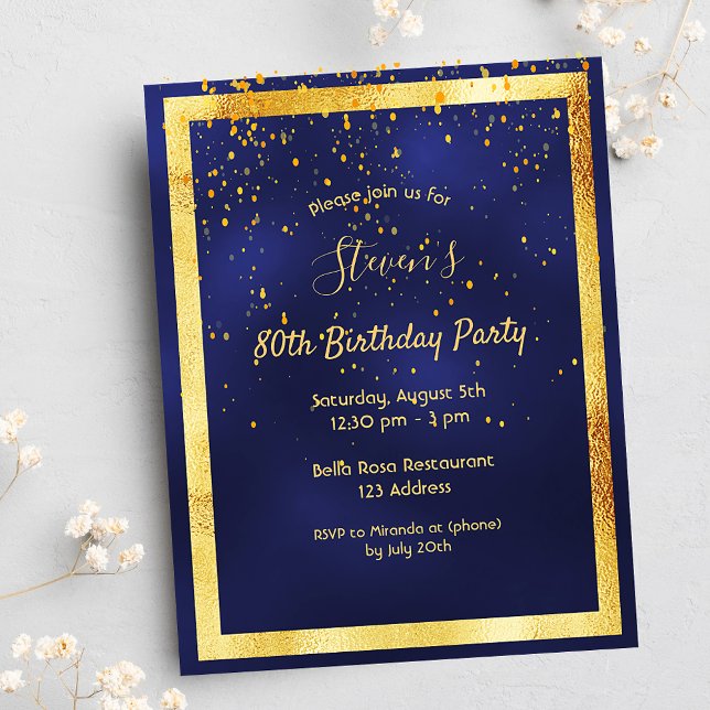 80.ª fiesta de cumpleaños invitación al confetti d (Subido por el creador)
