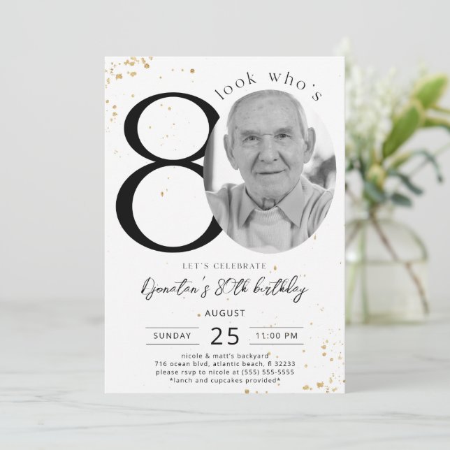 80.ª foto de la tarjeta de invitación de oro de cu (Anverso de pie)