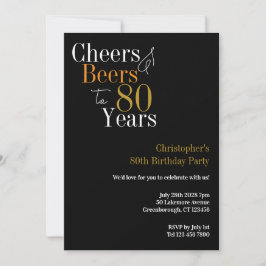 80.ª invitación a fiesta de cumpleaños y cerveza