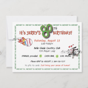 80.ª invitación a la caricatura de Personalizados