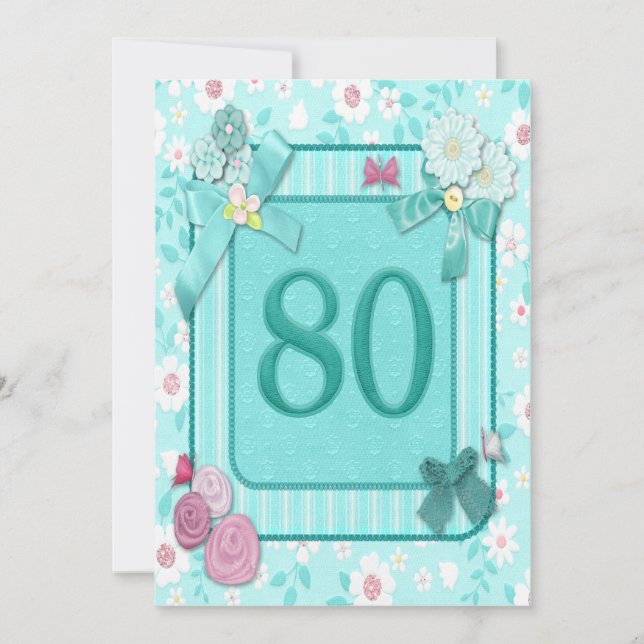 80.ª invitación a la fiesta de cumpleaños (Anverso)