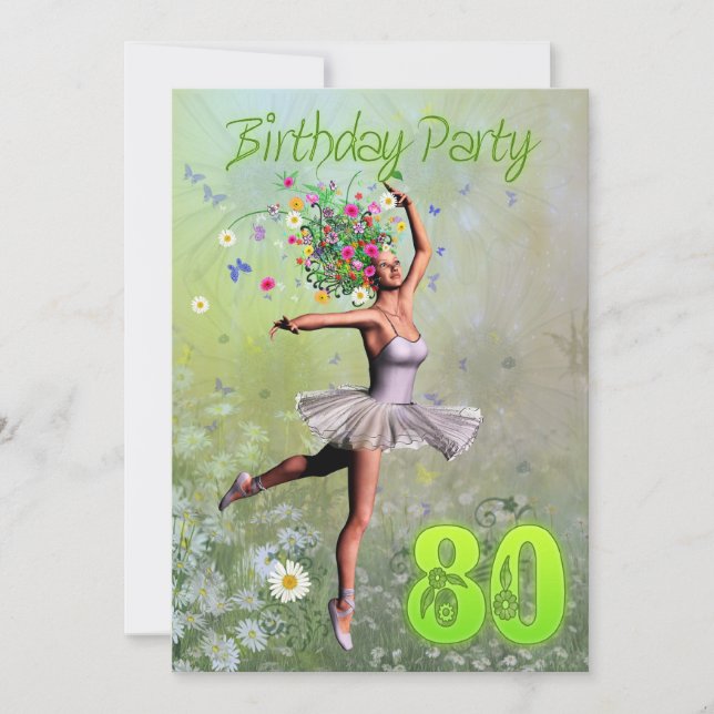 80.ª invitación a la fiesta de cumpleaños (Anverso)