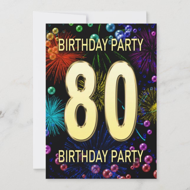 80.ª Invitación a la fiesta de cumpleaños (Anverso)