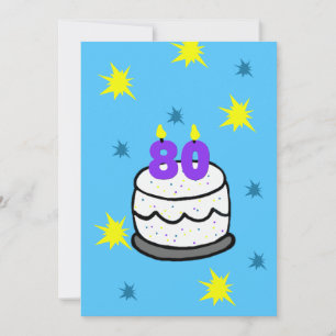 80.ª invitación a la fiesta de cumpleaños 80 velas