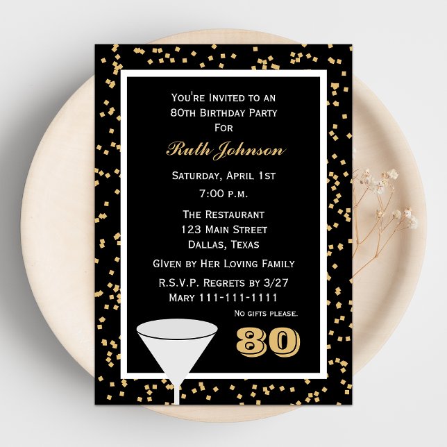 80.ª invitación a la fiesta de cumpleaños 80 y Con (Subido por el creador)