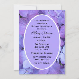 80.ª Invitación a la fiesta de cumpleaños Hydrange