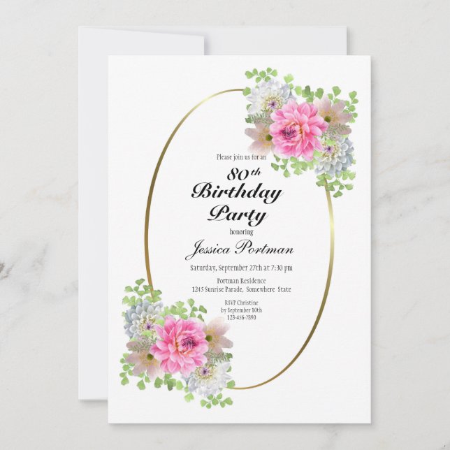 80.ª invitación a la Fiesta de Oro Rosado (Anverso)