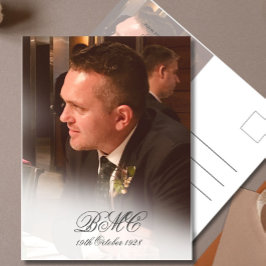 80.ª Invitación a la foto de un simple y elegante 