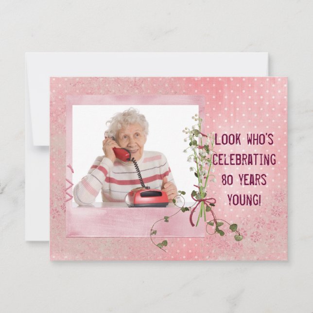 80.ª invitación de cumpleaños (Anverso)
