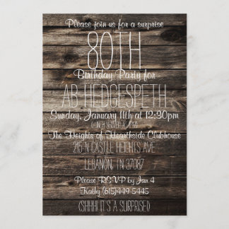 80.ª invitación de cumpleaños