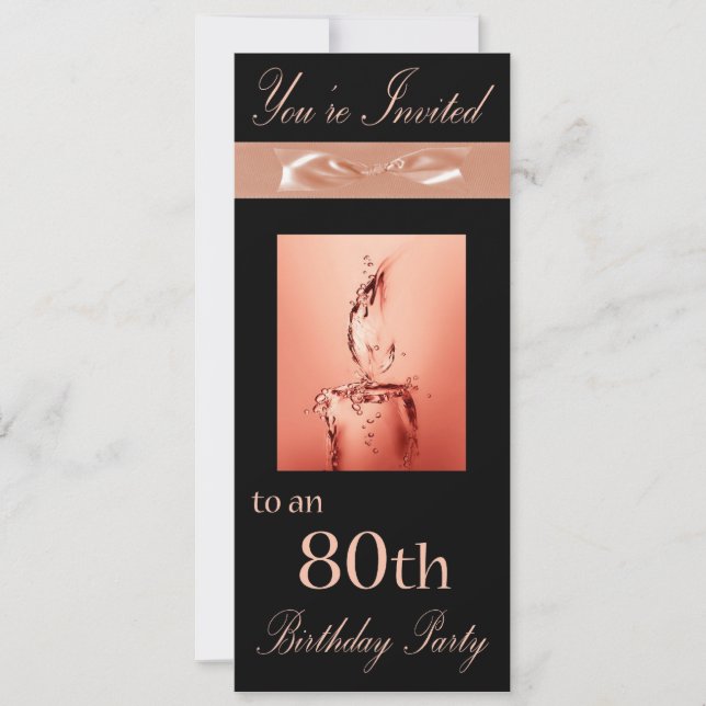 80.ª invitación personalizada a la fiesta de cumpl (Anverso)