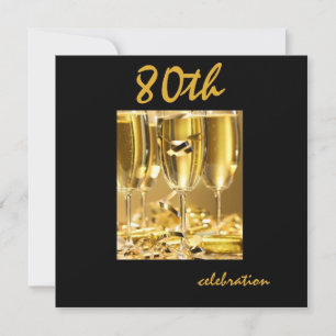 80.ª invitación personalizada a la fiesta de cumpl