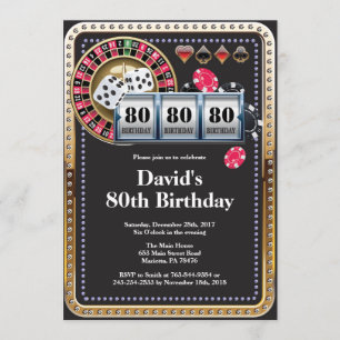 80.ª Póquer Jugando con tarjeta Casino Invitación