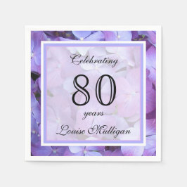 80.ª servilleta de papel de cumpleaños