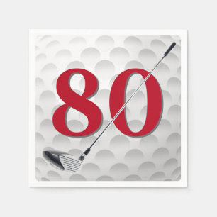 80.ª servilleta del club de golf de cumpleaños