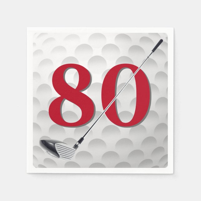 80.ª servilleta del club de golf de cumpleaños (Anverso)