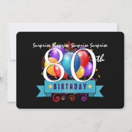 80.ª SORPRESA Plantilla de invitación a fiesta de 