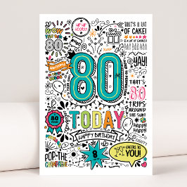 80.ª tarjeta de cumpleaños