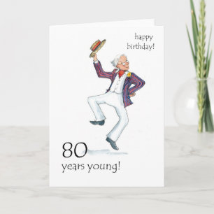 80.ª Tarjeta de cumpleaños - ¡Baile de hombre!