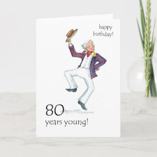 80.ª Tarjeta de cumpleaños - ¡Baile de hombre!