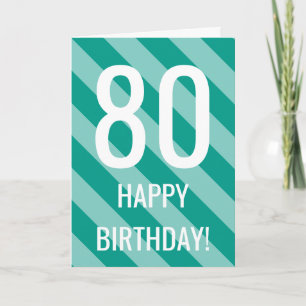 80.ª tarjeta de cumpleaños para hombres o mujeres