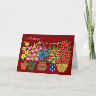 80.ª tarjeta de cumpleaños para un abuelo, poder d