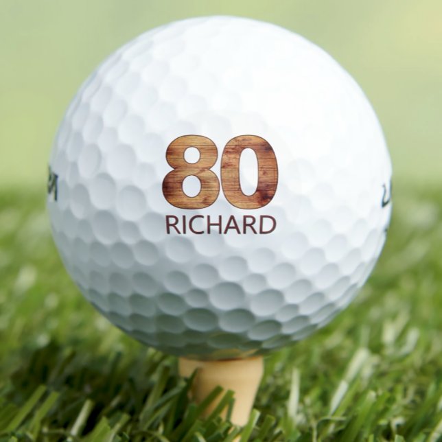 80.º cumpleaños bolas de golf regalo de madera de  (Subido por el creador)