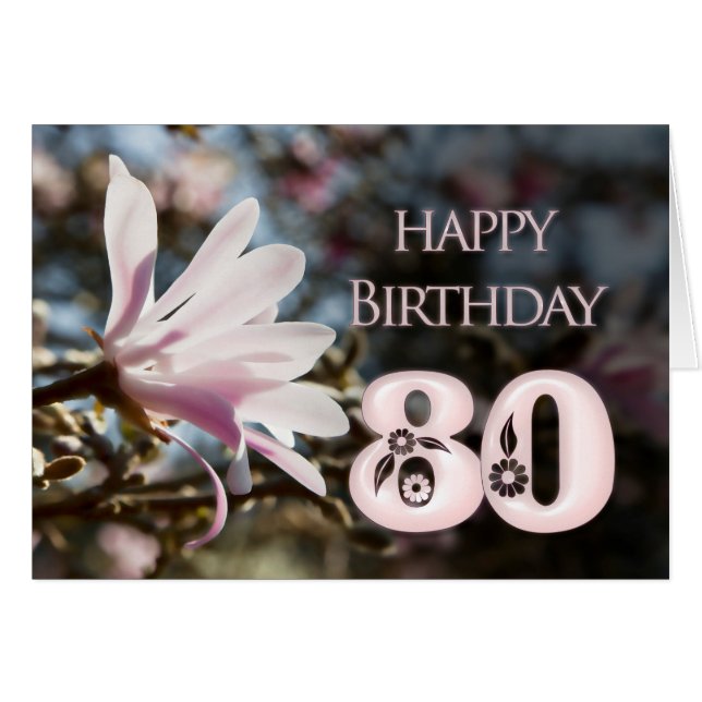 80.º cumpleaños con magnolia (Anverso (Horizontal))