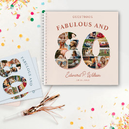 80.º libro de Collages de fotos de cumpleaños
