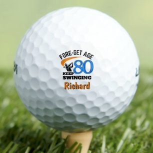 80.º Nacimiento Bolas de Golf 80 años Gracioso Reg
