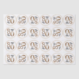 80.º Papel de los tejidos de cumpleaños