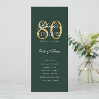 80.º Programa de Cumpleaños Gold Green Gracias