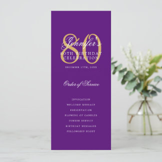 80.º Programa de Cumpleaños Gold Purple Gracias