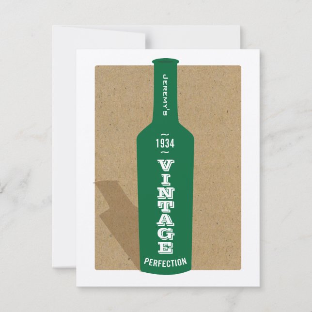 80.a invitación del fiesta del vino del cumpleaños (Anverso)