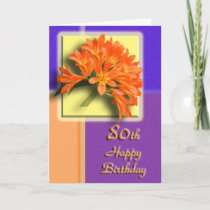 80.a tarjeta de cumpleaños feliz
