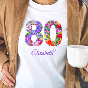 80 años de florido invitado de la camiseta de hono