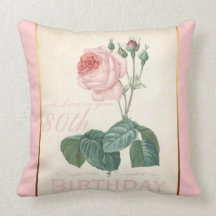 80.o Almohada subió vintage de la celebración del