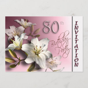 80.o Invitación de la fiesta de cumpleaños -