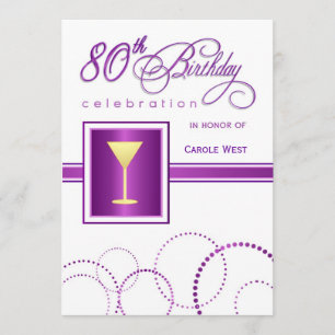 80.o Invitaciones de la fiesta de cumpleaños - con
