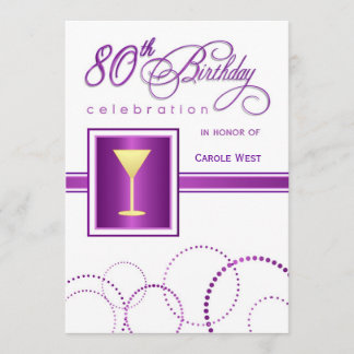 80.o Invitaciones de la fiesta de cumpleaños - con