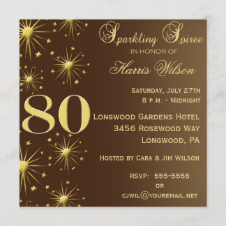 80.o Invitaciones del cumpleaños