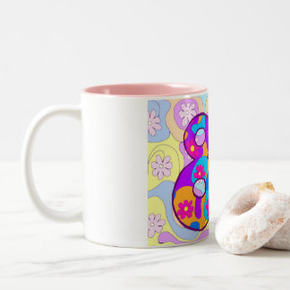 80.o Taza retra florida del cumpleaños del