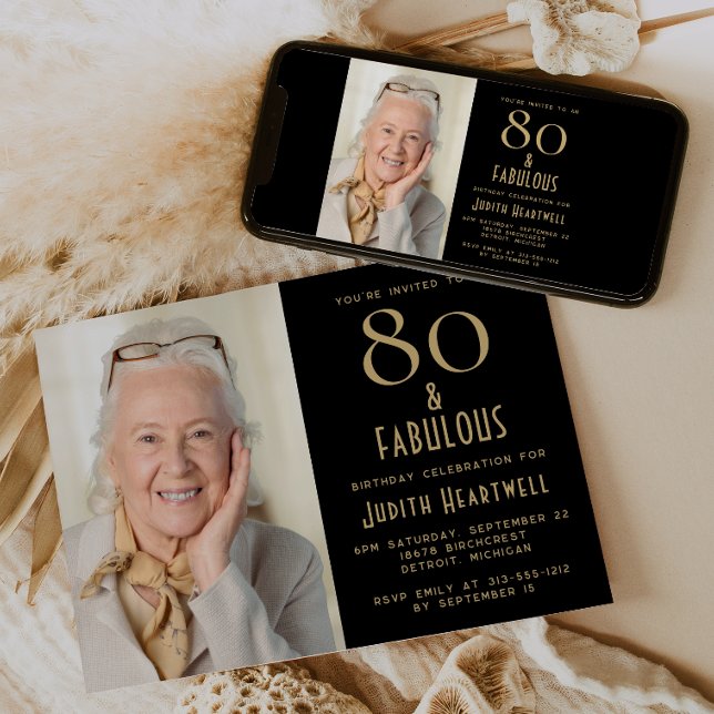 80 y Fabuloso | Invitación a la fiesta de cumpleañ (Subido por el creador)